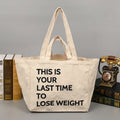 Large Capacity Oversized Xl Letter Graphic Canvas Bag Tote Everything