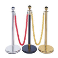 JESSUBOND Welcome Pole Stainless Steel Rope Barriers Rope Stanchions VIP Barrier Carpet Velvet Rope Set