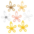 6 Color Hollow Out Flower Charm Alloy for Bracelet Necklace Pendant DIY Handmade Jewelry Accessories Making 28*25mm Q1160