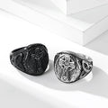 Fine Jewelry Custom Rings Setting Without Stones Mens Stainless Steel Celtic Knot Eternal Cross Rings Black Non Tarnish