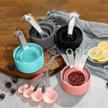 8pcs Measuring Cups and Measuring Spoons Set Tools & Scales Stainless Steel Handle for the Dough Bread Cake Baking