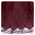 Hot Sale Luxury 100% Nylon Tulle Flower French Fringe Embroidery Chantilly Lace Fabric for Dress