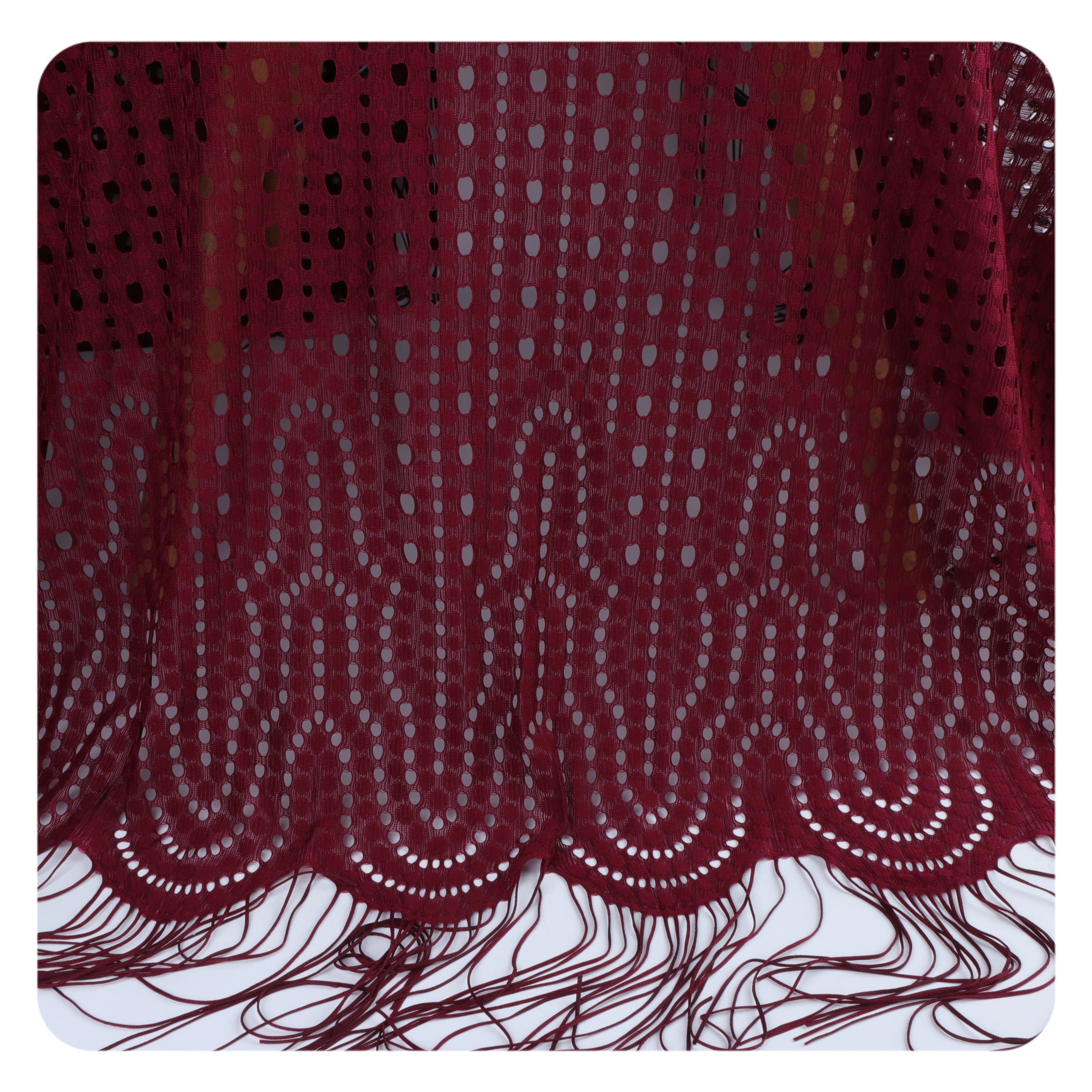 Hot Sale Luxury 100% Nylon Tulle Flower French Fringe Embroidery Chantilly Lace Fabric for Dress