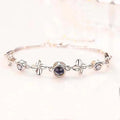 Lateefah OEM Four Leaf One Hundred Languages Jewelry Love Heart Charm Bracelet