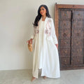 Wholesale Modest Dubai Eid Robe Muslim Open Abaya Embroidered Women Cardigan