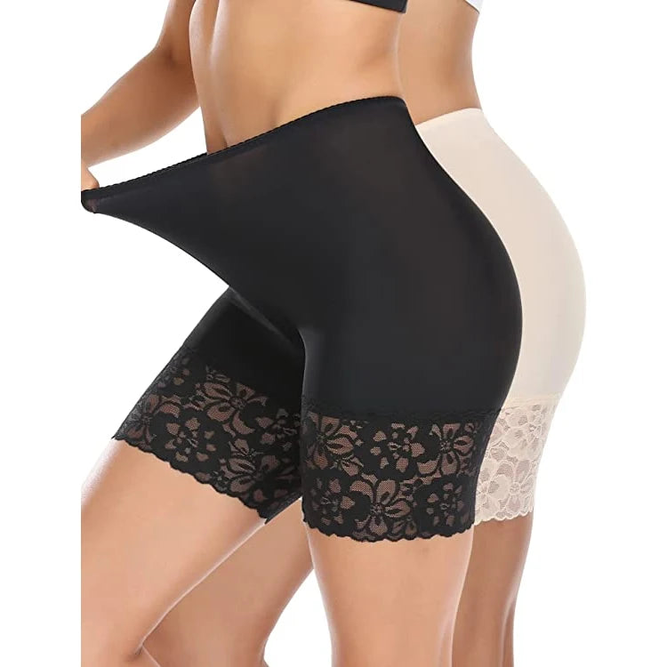 Women's Plus Size Seamless Short Body Shaper High Waist Tummy Control Panty Lace Decoration Wholesale Slim Shapewear Spandex
