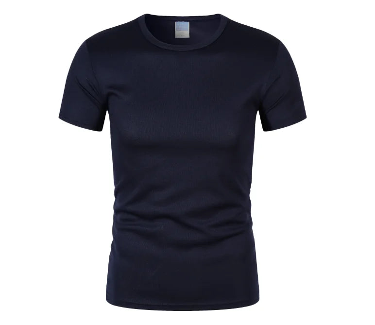 Custom Logo Breathable Short Sleeve Dry-Fit Wear Quick Dry Gym Jogging Sports Shirts O-Neck Breathable Men Running T-Shirts