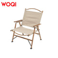 WOQI Nylon Beech Wood Folding Chair Lightweight Portable With Handrail for Camping