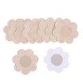 Invisible Adhesive Nipple Sticker Disposable Nipple Cover Satin Fabric Breast Pasties Round Petals for Unisex
