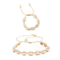 Natural Cowrie Beads Shell Bracelet/Anklet/necklace Handmade Beach Bracelet Jewelry Hawaiian Jamaican Style Adjustable for Women