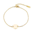 Factory Wholesale logo Customized Stainless Steel Round Blank Disc Charm Bracelets for Men and Women