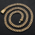 Drop Shipping Fine Jewelry Gold Plated 6mm Iced Out VVS Moissanite Diamond Miami Cuban Link Chain for Women