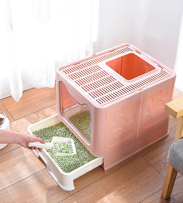 Single Entry Design Does Not Leak Sand Cat Cleaning Supplies Cat Litter Box