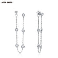 ATTA Fine Jewelry Drop Earrings D Color VVS Moissnite 925 Sterling Silver Charm Chain Design Earrings Gift for Women