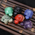 Natural Crystal Tortoise Green Aventurine Turtle Statue Animal Carving Crystal Tortoise for Energy Balancing Gift Decoration
