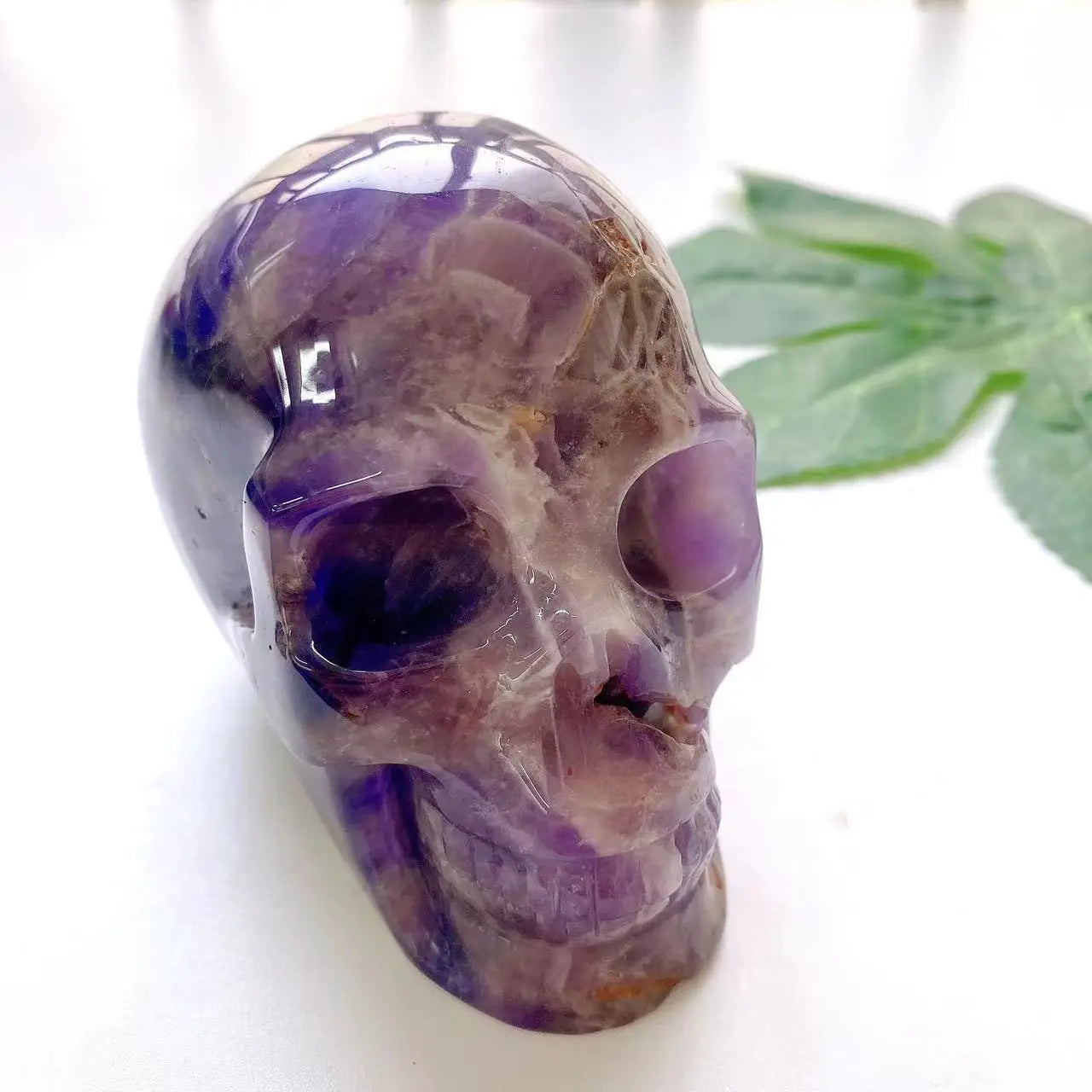 Wholesale High Quality Natural Dream Amethyst Polishing Crystal Skulls Hand Carving Crafts
