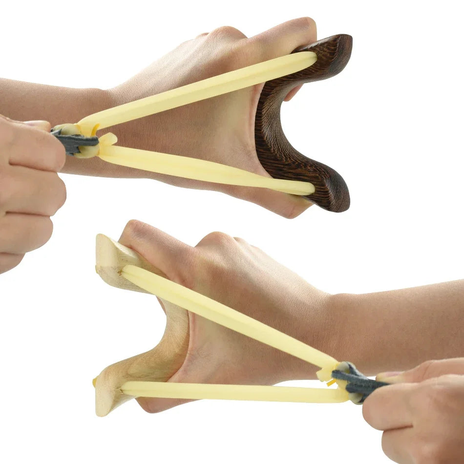 Creative Wooden Hunting Slingshot Traditional Adult Outdoor Shooting Toy Catapult 150x92mm 71g