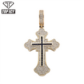 Hip Hop Iced Out Cubic Zirconia Big Cross Pendant Necklace Jewelry Pendants for Necklace