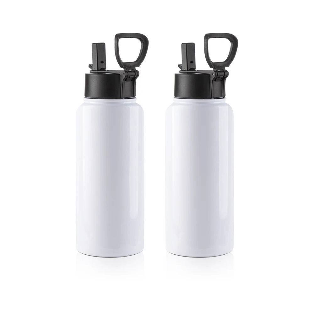 PYD Life 32oz Double Wall Water Bottle 950ml Stainless Steel Flask Sublimation Sports Bottle Tumbler Blank with Handle Lid