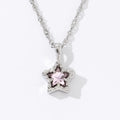 2025 New Arrival Design Silver Chain Stainless Steel Purple Zircon Star Pendant Necklace for Women