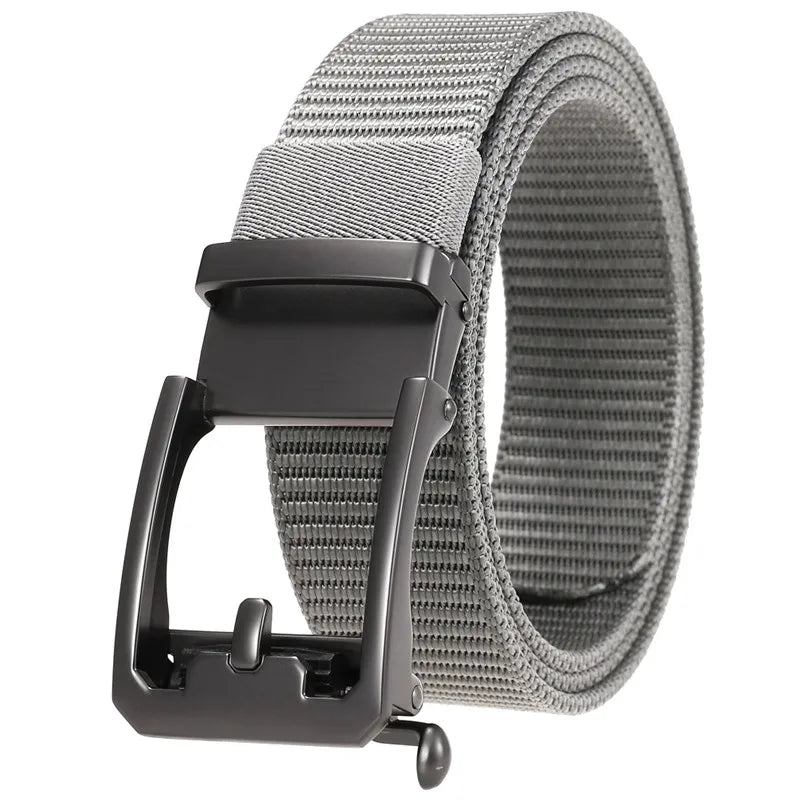 Men's Canvas Belts 7 Color Automatic Buckle Belts Without Ratchet Fabric Belt Polyester Outdoor Leisure Wholesale LQbelt Factory