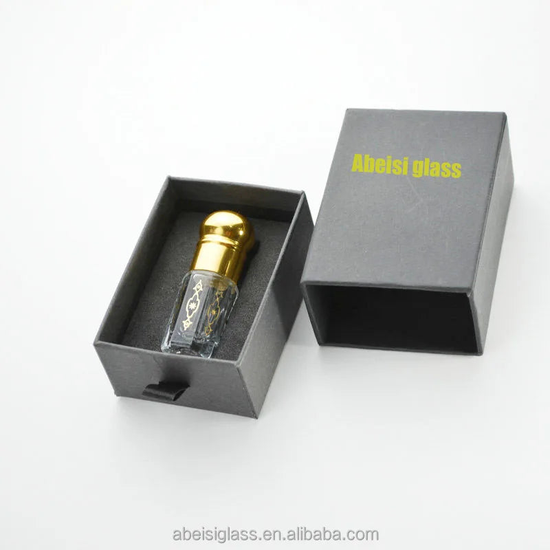 Wholesale Octagonal Glass Perfume Attar Oil Roll on Glass Bottle