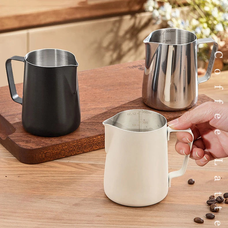 Mini Stainless Steel Milk Frothing Jug Latte Frothing Pitcher Stainless Steel Milk Frother Steamer Cup for Espresso Cappuccino