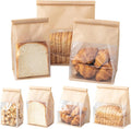 Paper Bread Bags for Home Bread Sourdough Bread Bakery Storage Bags with Window Packaging White Kraft Paper Tin Tie
