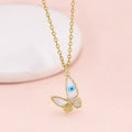 Clover Eye Necklace Gold Plated Stainless Steel Pendant Necklace for Women Designer Jewelry Statement Necklaces