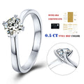 Abiding Jewelry Moissanite Fashion Jewelry Round Wedding Ring 925 Silver Ring Moissanite Solitaire Ring