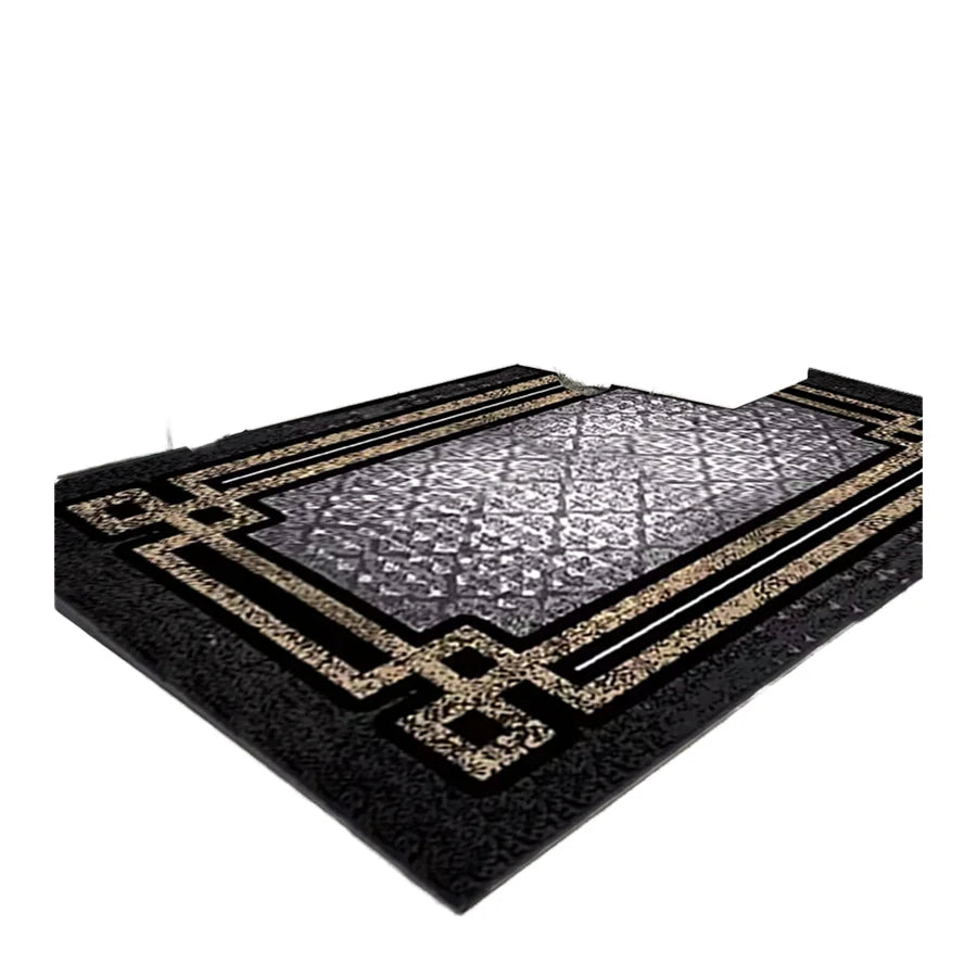 Muslim Pattern Crystal Velvet Thin Carpet  Area Rug with Non Slip Backing for Entrance Floor Decoration Carpet Mat