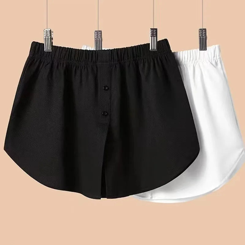 Women Girls Shirt Blouse Extender Adjustable Layering Faux Top Lower Sweep Mini Skirt False Hemline Splitting Underskirt