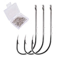 Cheap 50pcs/Box High Strength High Carbon Steel Tuna Fishing Hook With Barb High Carbon Steel Fishing Hooks MegaBDM