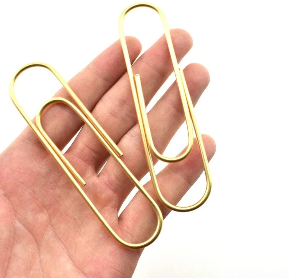 20 Years Manufacturer 4 Inch 100 mm Giant Jumbo Paperclip Oversized Large Gold Paper Clips