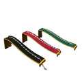 Unique Horizontal Design Metal Microfiber Long Chain Necklace Bracelet Display Stand for Shops