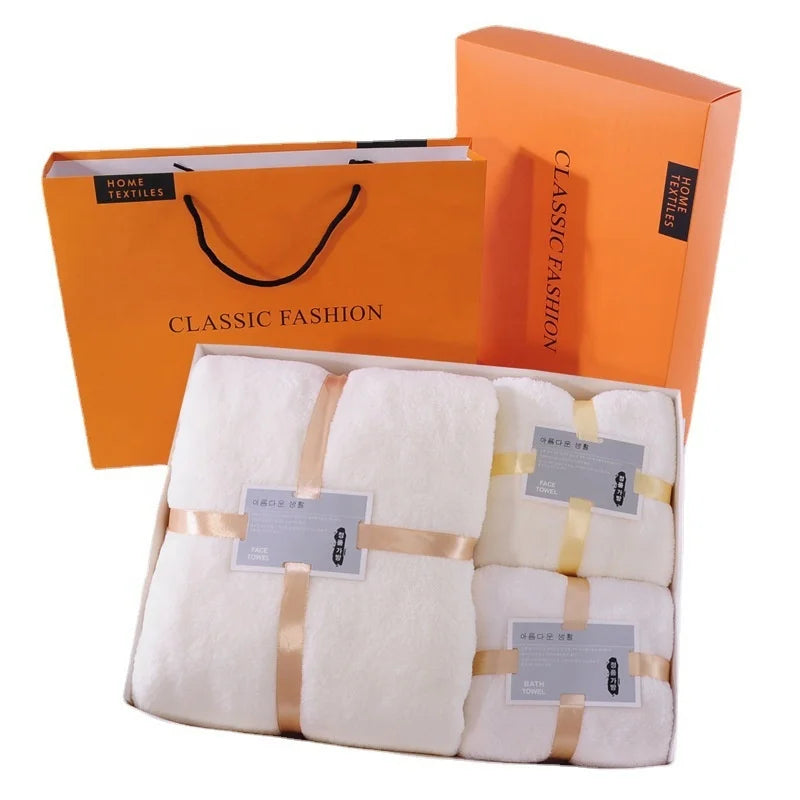 Hot Custom LOGO Wholesale Soft Towel Set Wholesale Towels Coral Fleece Face Towel in Gift Box