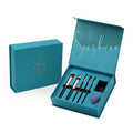 Cosmetic Brush Set Gift Package Glossy Lamination Custom Magnetic Cardboard Paper Packaging Box with Print Your Private Label