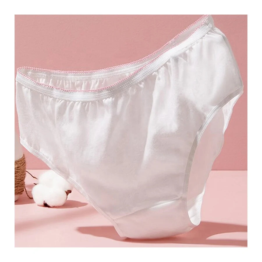 Wholesale Cheap 100% Cotton Disposable Maternity Under Panties Hospital Underwear for Spa