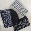 Custom Logo Winter Warm Bling Bling Diamond Rhinestone Knitted Jacquard Beanie Beanies With Rhinestone