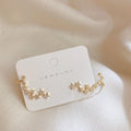 HOVANCI 4 No Pierced Ear Clip 18K Gold Plated Full Rhinestone Zircon Star Available Crystal Flower Cuff Earrings