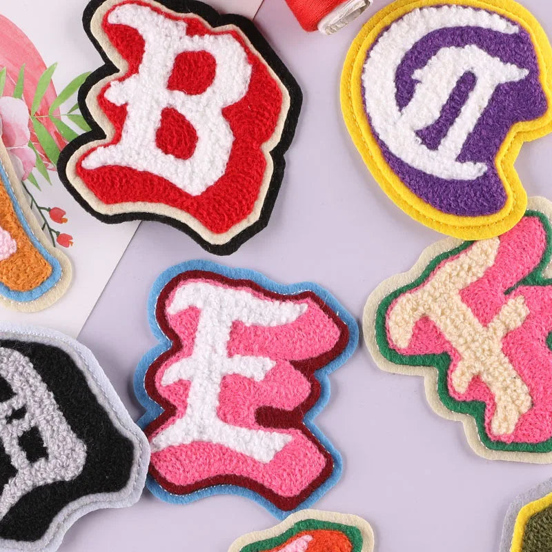 2026 New Fashion Double Layer Chenille Embroidery Patches with Custom Letter Iron-On for Hats-3D Design