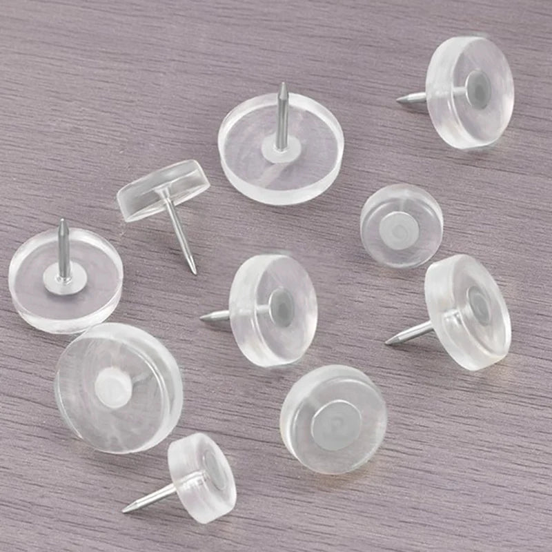 Clear Non-Slip PVC Rubber Furniture Leg Pads Thickened Floor Protectors Noise Tacks for Chair Table Feet Effective Floor