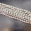5-6mm White Purple Color Drop Baroque Loose Pearl Natural Freshwater Water Baroque Drop Pearl Strand