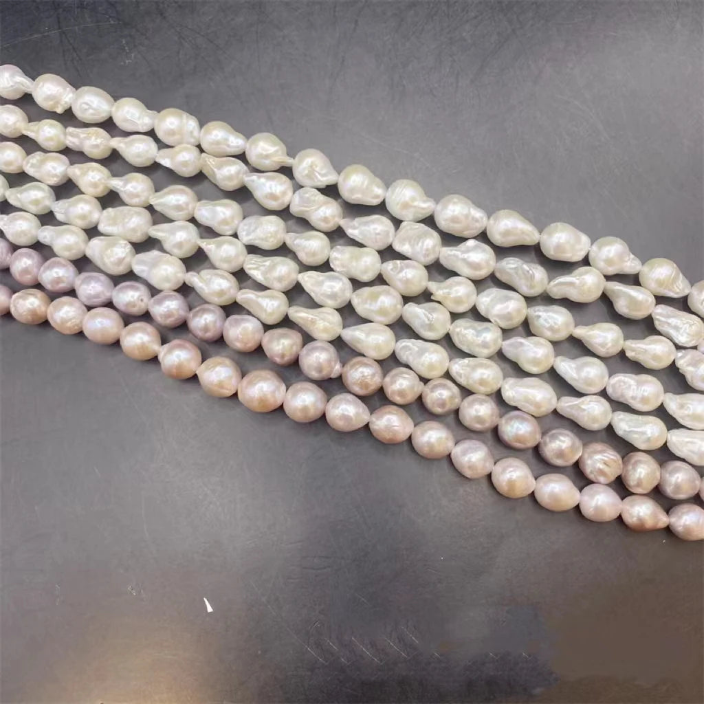 5-6mm White Purple Color Drop Baroque Loose Pearl Natural Freshwater Water Baroque Drop Pearl Strand