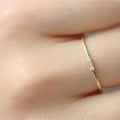 Wholesale Fashion Fine Jewelry 925 Sterling Silver Gold Plated Korean Delicate Minimalist Zircon Wedding Rings for Women
