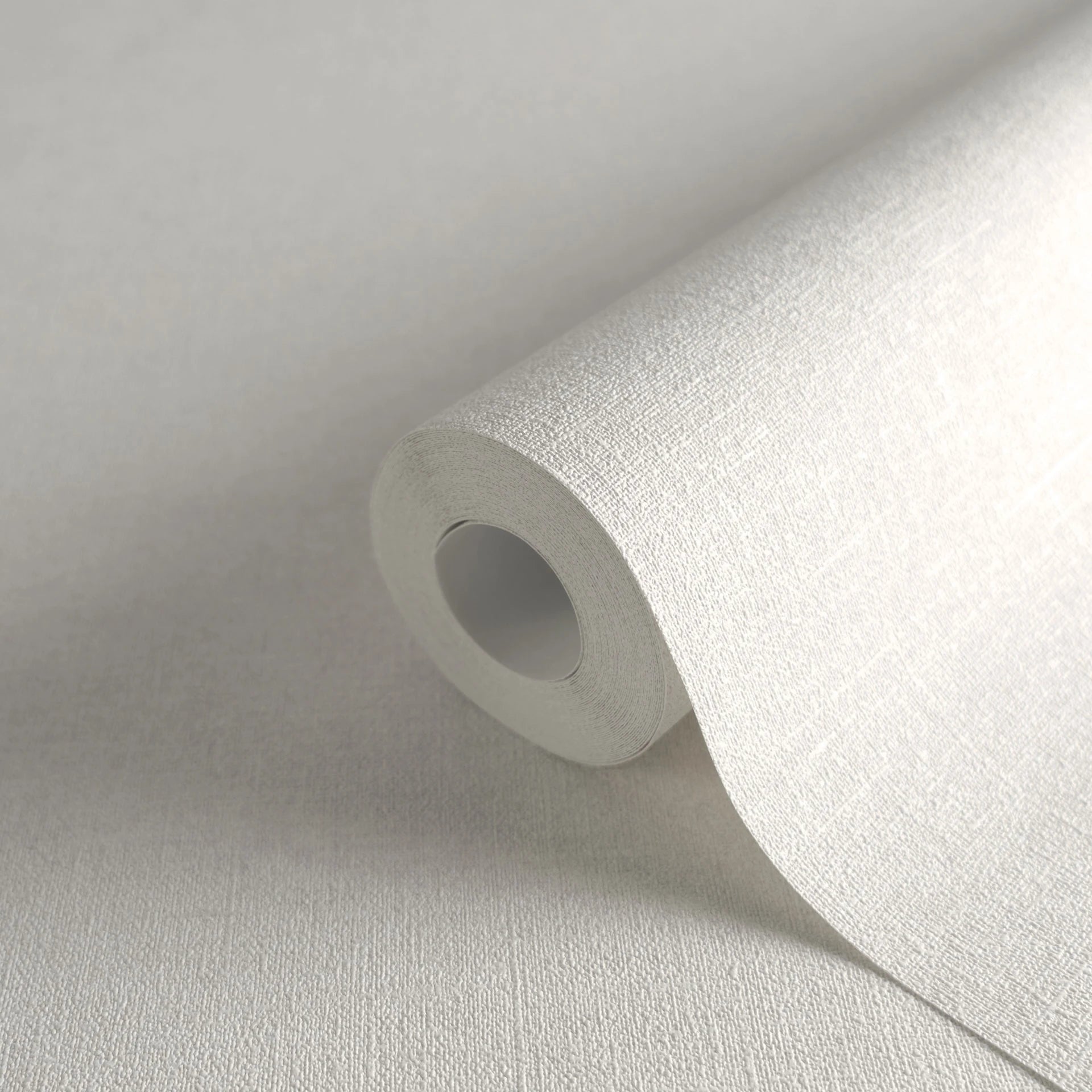 Made in Germany - Solid Wallpaper rolls Cream - Non Woven Vinyl - Modern Factory Wallpaper Textile Structure - 1005 x 053 m