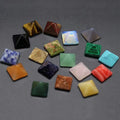 Wholesale Natural  Stone Quartz Crystal Semi Precious Stone Craft 14mm Pyramid