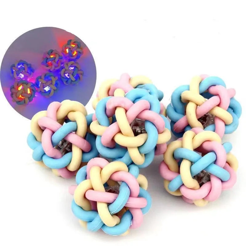 Dog Toy Ball Macaron Silicone Ball Dog Glow Ball Indestructible Dog Toy