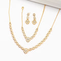 JXX Costume Luxury Wedding Set for Women Pave Setting Diamond Zircon Jewelry Set 24K Dubai Gold Jewelry Set
