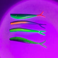Alpha 8g 13cm Split-Tail Swim Worm Soft Bait: Tear-Resistant PVC Lure for Freshwater/Saltwater Bass Fishing